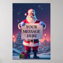 Custom Christmas Greeting: Santa's Special Signboa