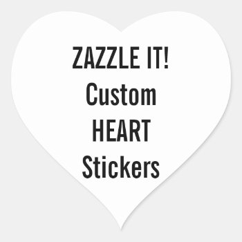 Custom Christmas Heart Stickers Blank Template by GoOnZazzleIt at Zazzle