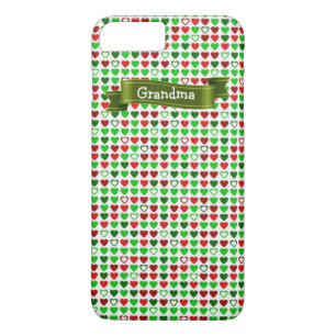 Custom Christmas Hearts iPhone Case
