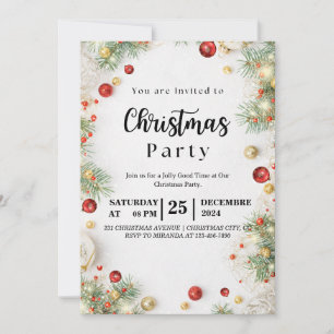 Custom christmas holiday party invitations