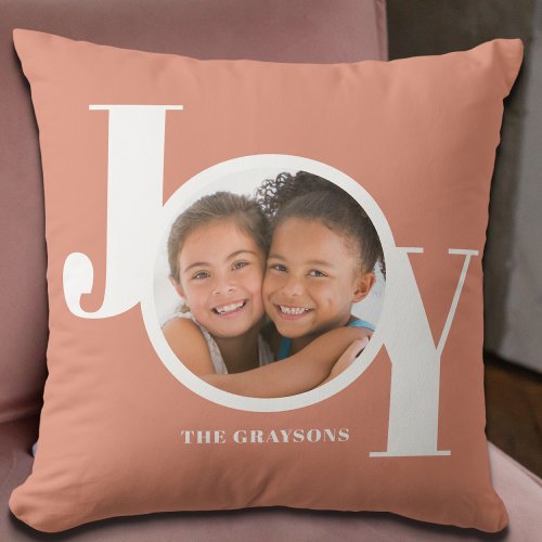 Custom Christmas Holiday Photo  Throw Pillow