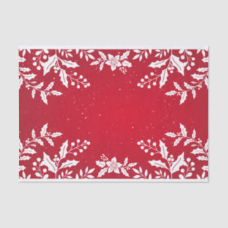 CUSTOM CHRISTMAS HOLLY TISSUE PAPER