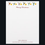 Custom Christmas Hummingbirds  Stationery<br><div class="desc">Custom Holidays Hummingbird Stationery Paper featuring North American hummingbirds such as Ruby-throated,  Rufous,  Allen's and Broad-tailed Hummingbirds carrying stars.  The font style,  size and color can be changed by clicking on "Edit using design tool". All bird images taken from original artwork.</div>