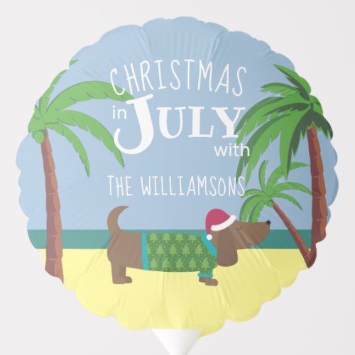 Custom Christmas in July Party  Balloon