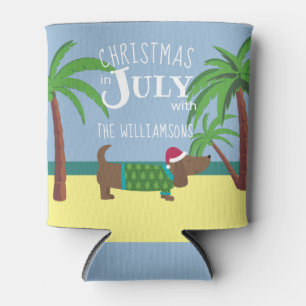 Custom Christmas in July Party  Can Cooler