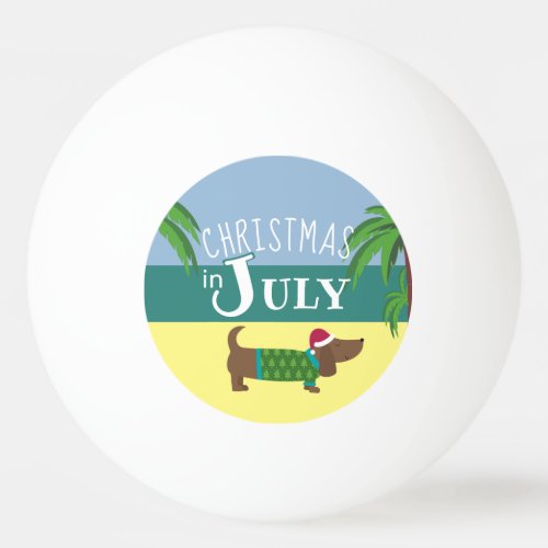 Custom Christmas in July Party Ping Pong Ball