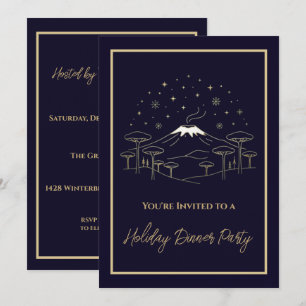 Custom Christmas Invitation Mount Etna