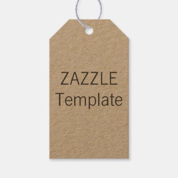 Custom Christmas Kraft Gift Tags Gray (grey) Twine by ZazzleBlankTemplates at Zazzle