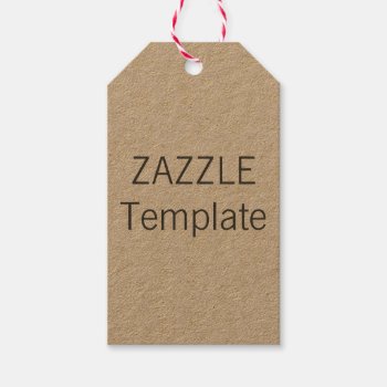 Custom Christmas Kraft Gift Tags Red  White Twine by ZazzleBlankTemplates at Zazzle
