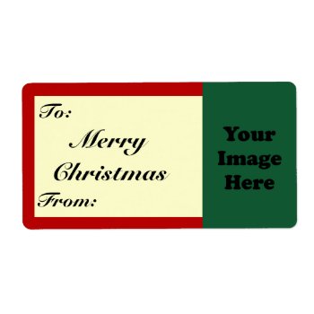 Custom Christmas Large Gift Label by santasgrotto at Zazzle