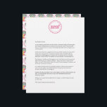 Custom Christmas Letter Template Pink Letterhead<br><div class="desc">Elevate your holiday greetings with this modern Christmas letter template, featuring a charming pink-themed letterhead design. Perfect for Merry Christmas letters, invitations, or seasonal messages, this holiday letterhead paper is designed to add a professional yet festive touch to your correspondence. These editable Christmas letter templates are ideal for personal messages...</div>