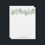 Custom Christmas Letterhead Design Festive<br><div class="desc">Add a festive touch to your holiday correspondence with this personalized Christmas letterhead design. This custom Christmas letterhead design features vibrant red and green watercolor elements, making it the best stationery for writing letters, invitations, or heartfelt well-wishes. Perfect for both professional Christmas letterhead needs and personal use, this holiday letterhead...</div>