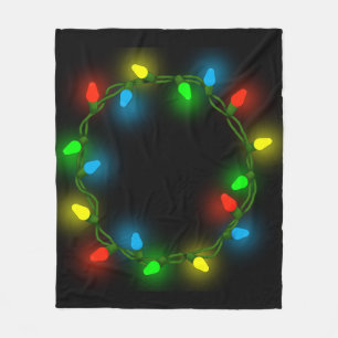 Custom Christmas Lights Fleece Blanket