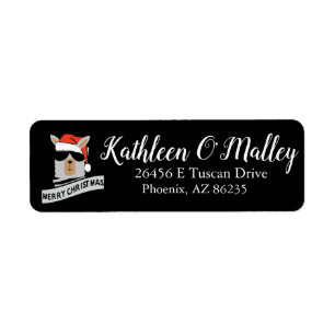 Custom Christmas Llama Personalized Return Address Label
