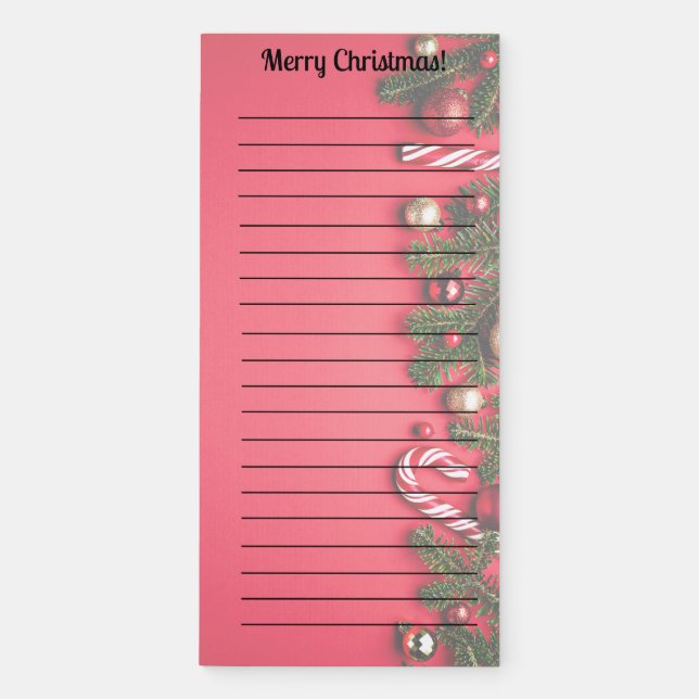 Custom Christmas Magnetic Notepad (Front)