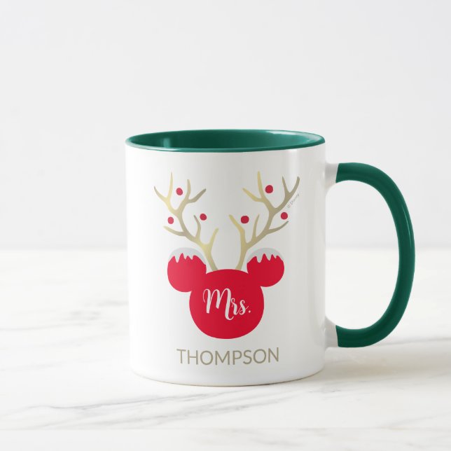 Custom Christmas Mickey | Mrs Wedding Mug (Right)