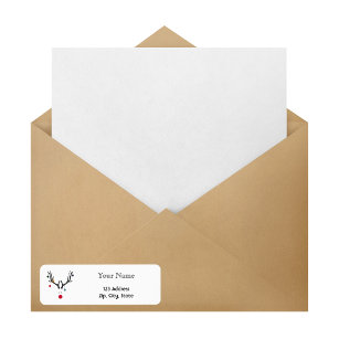 Custom Christmas minimalist modern reindeer white Label