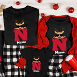 Custom Christmas Monogram With Name Cool Pajama T-Shirt<br><div class="desc">Introducing our Custom Christmas Monogram With Name Cool Pajama T-Shirt – the epitome of festive style and personalized charm for your family celebrations! Elevate your holiday spirit with these unique shirts, designed to bring a cool and personalized touch to your Christmas attire. Featuring a stylish monogram with custom names, these...</div>