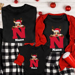 Custom Christmas Monogram With Name Funny Pajama T-Shirt<br><div class="desc">Elevate your festive family gatherings with our Custom Christmas Monogram With Name Funny Pajama T-Shirt – a delightful addition to your holiday celebrations. This personalized Christmas shirt is perfect for creating lasting memories and spreading holiday cheer. Featuring a monogram with custom names, this shirt adds a touch of whimsy to...</div>