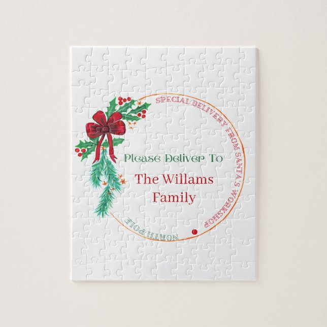 Custom Christmas name  Jigsaw Puzzle (Vertical)