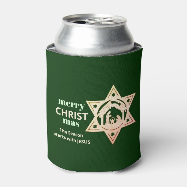 Custom Christmas Nativity Can Cooler (Can Front)