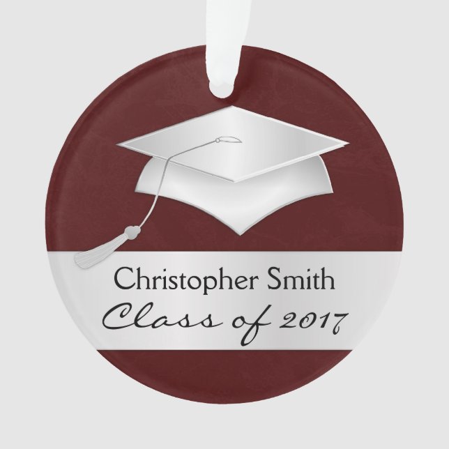 Custom Christmas Ornament - Graduation Photo Gift (Front)