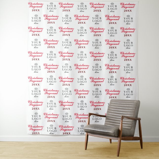 Custom Christmas Pageant Step and Repeat Backdrop (In Situ)