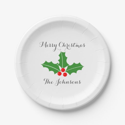Custom Christmas party plates for the Holidays