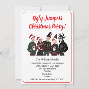 Custom Christmas Party Ugly Jumper Xmas Invitation