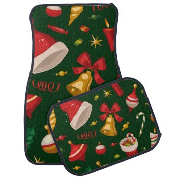 Custom Christmas Pattern Car Mat by Home_Sweet_Holiday at Zazzle