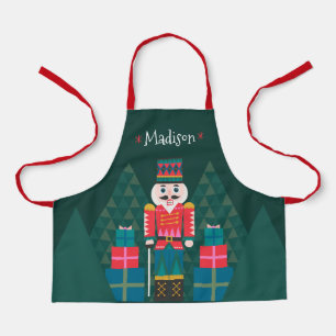 Custom Christmas Personalized Geometric Nutcracker Apron
