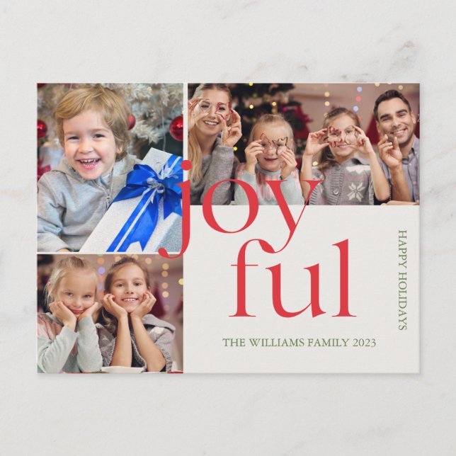 Custom Christmas Photo Card Xmas Holiday Postcard (Front)