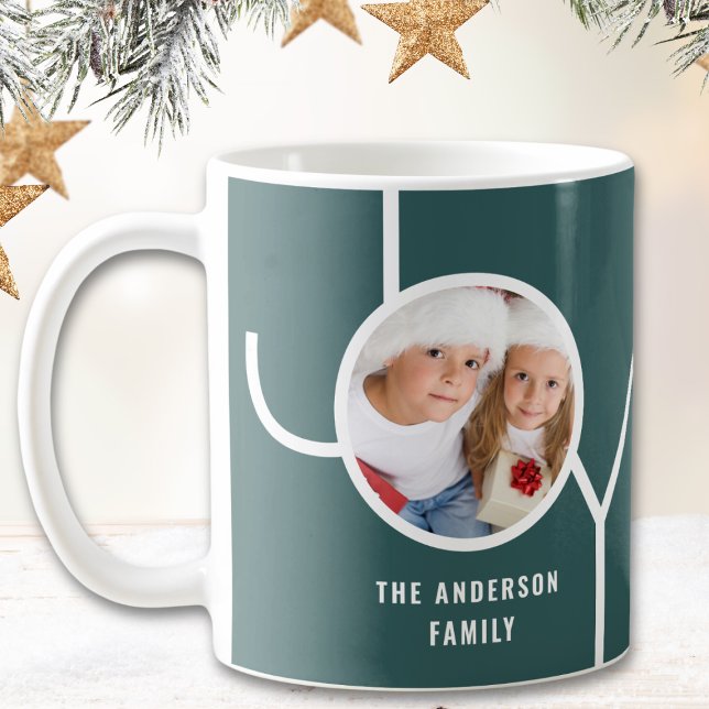 Custom Christmas Photo Green Coffee Mug (Creator Uploaded)