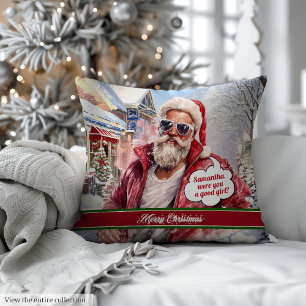 Custom Christmas Pillows Funny Santa Holiday Style