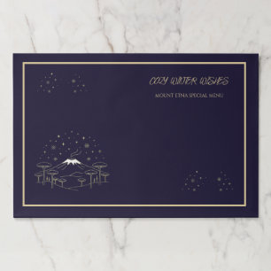 Custom Christmas Placemat Pad Sicily Mount Etna 