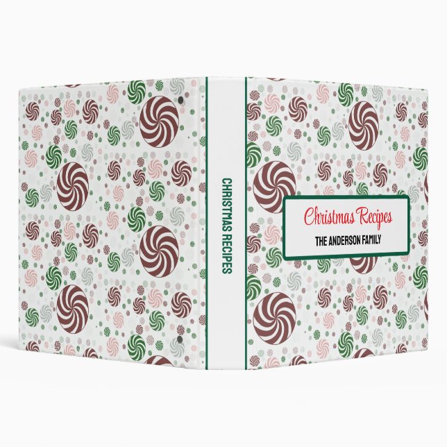 Custom Christmas Recipe Binder | Festive Pretzel  (Background)