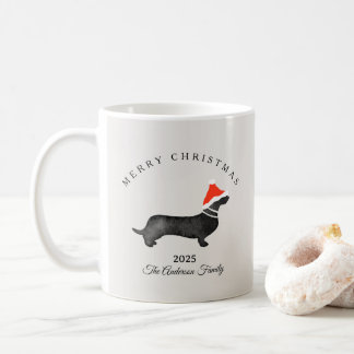 Custom Christmas red gray santa hummingbird Coffee Mug