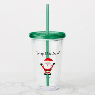 Custom Christmas Santa acrylic tumbler glasses