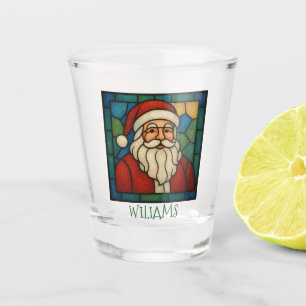 Custom Christmas Santa Art Deco Stained Glass