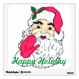 Custom christmas santa claus wall decal