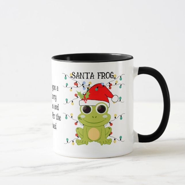 Custom Christmas SANTA FROG Mug (Right)