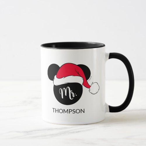 Custom Christmas Santa Mickey  Mr Wedding  Mug