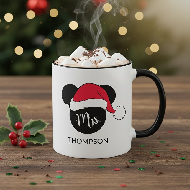 Custom Christmas Santa Mickey | Mrs Wedding  Mug (Creator Uploaded)