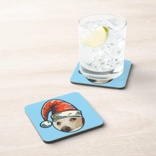 Custom Christmas Santa Personalized Pet  Beverage Coaster
