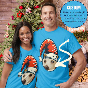 Custom Christmas Santa Personalized Photo T-Shirt