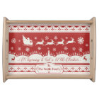 Custom Christmas Santa Sleigh Serving Tray