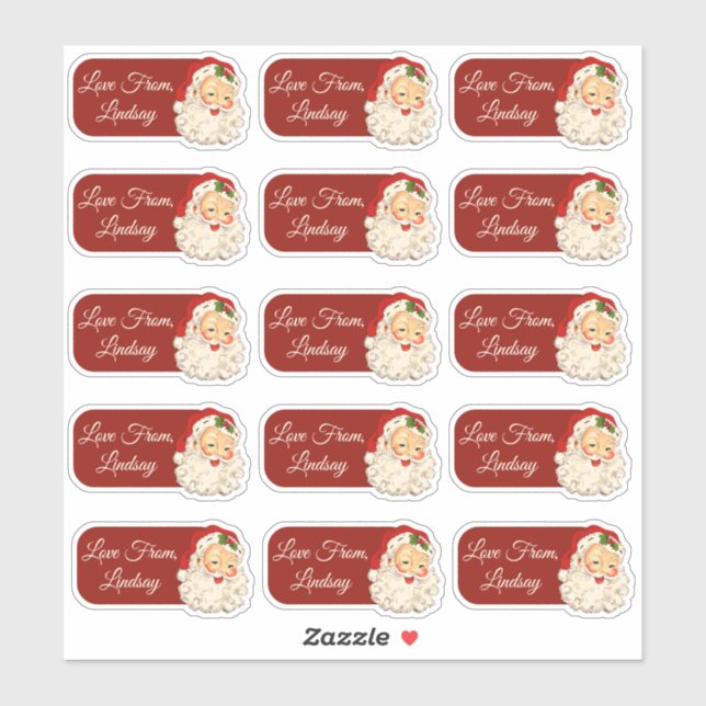 Custom Christmas Santa Sticker (Sheet)