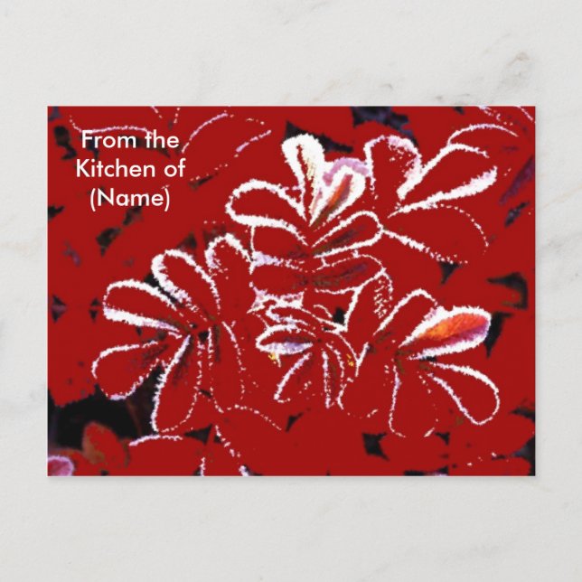 Custom Christmas Snow Recipe Cards (Front)