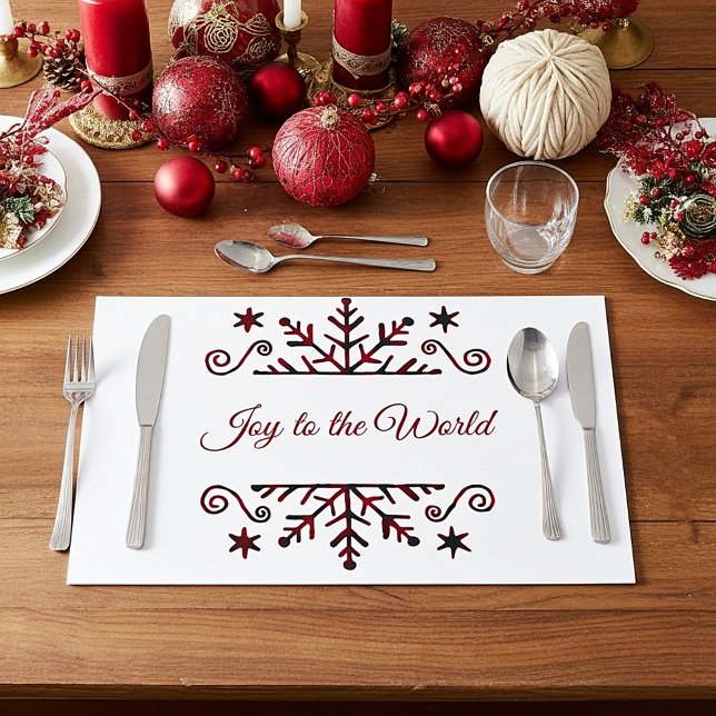Custom Christmas snowflake Paper placemats (Creator Uploaded)