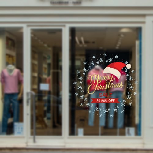 custom Christmas Snowflake Sale Business Ads Window Cling